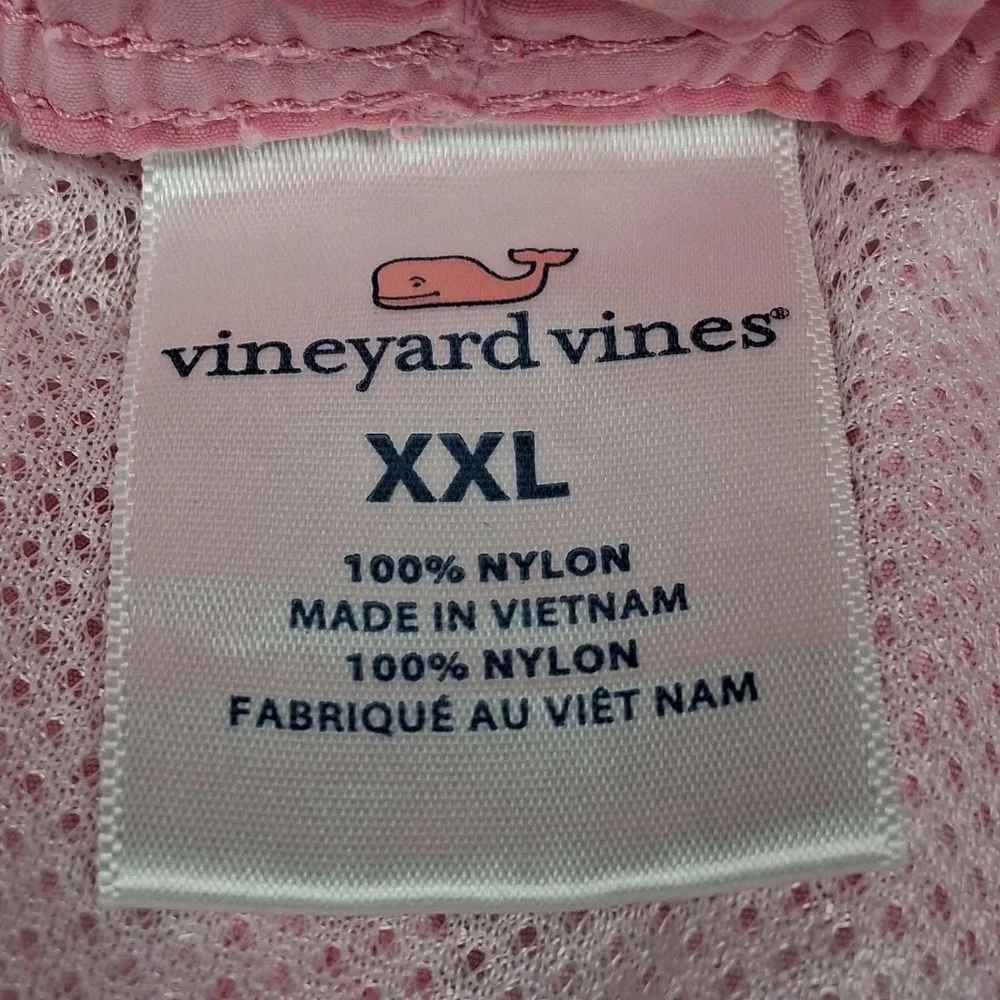 Vineyard Vines‎ Mens XXL Pink Striped Swim Trunks Board Shorts Mesh Lined 6.5